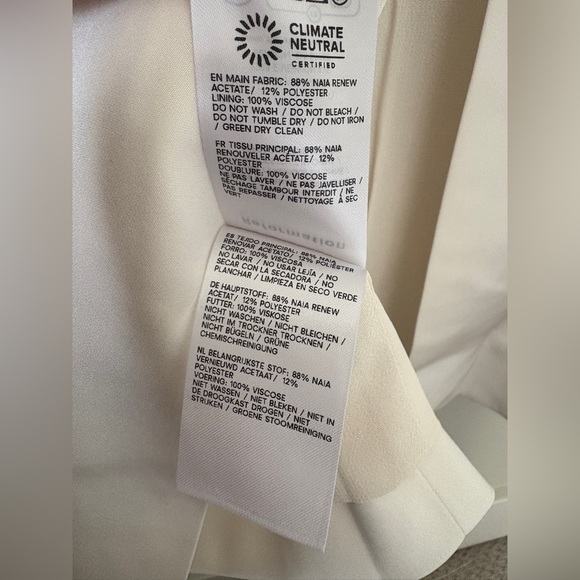 NEW Reformation Ariyah Corset Satin Maxi Dress Ivory Bridal | US 0 UK 4 - Picture 13 of 14